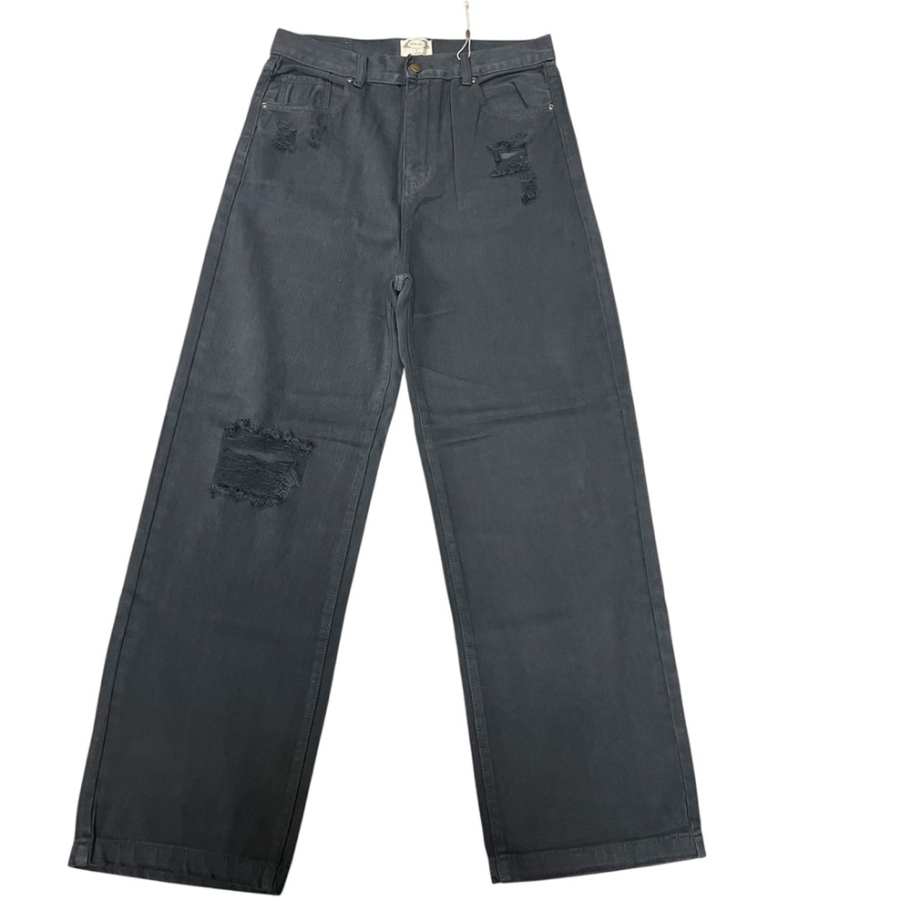 Joyfolie Addy Slate Denim Jeans Size 31 High Rise Distressed Cotton Boho Bottoms